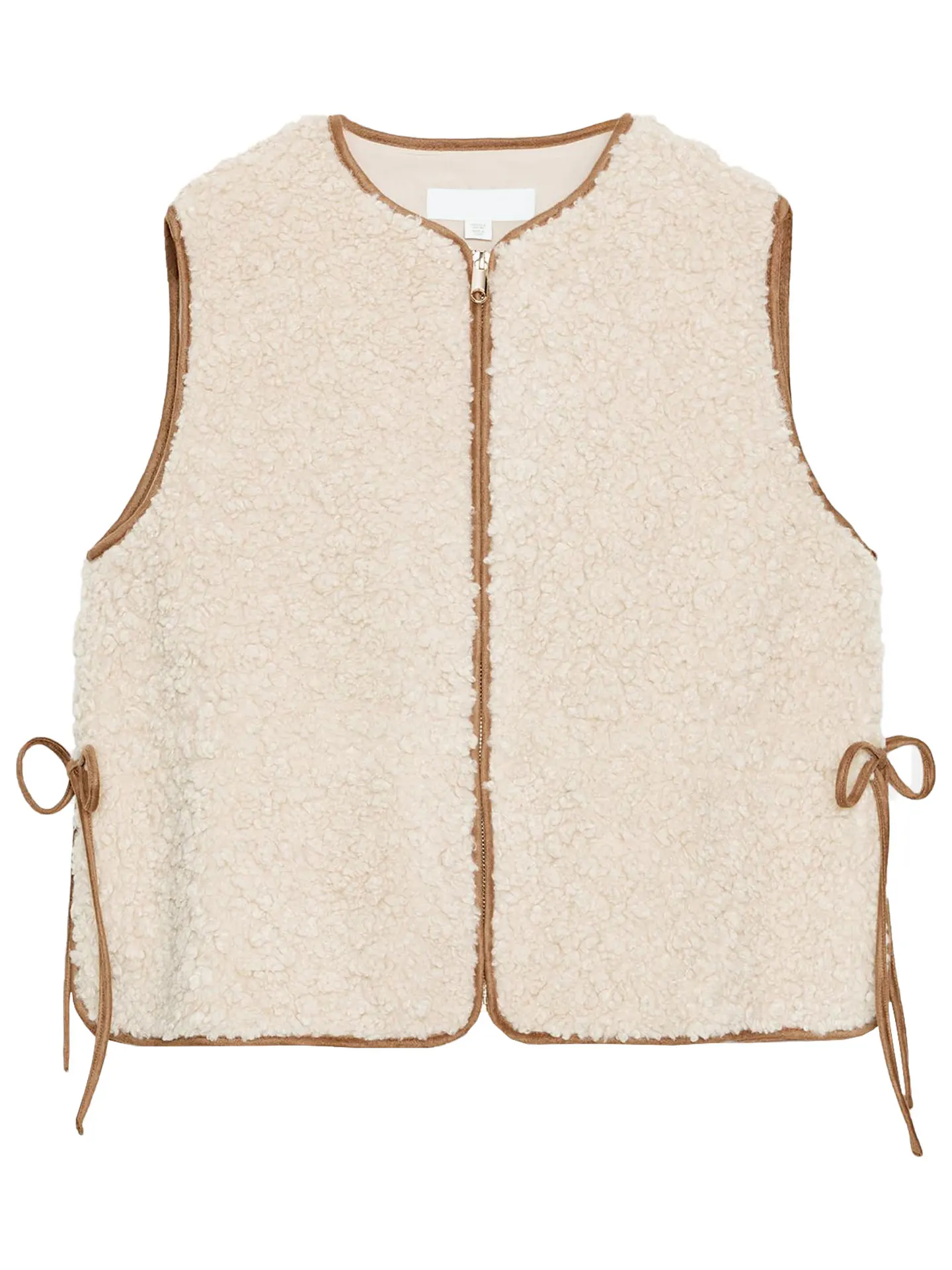 Faionable Fluffy Vest Vita regolabile rotonda Ne Inverno Nuovo arrivo Capispalla Donna Faionable Accogliente chiusura con cerniera Jaet