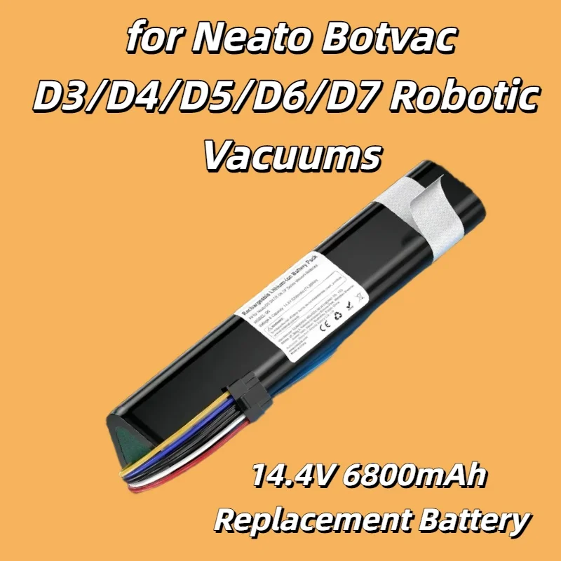 

14.4V 6800mAh Original Battery Replacement ForNeato Botvac D3/D4/D5/D6/D7Robotic Vacuums,Compatible with Model 945-0225/205-0011