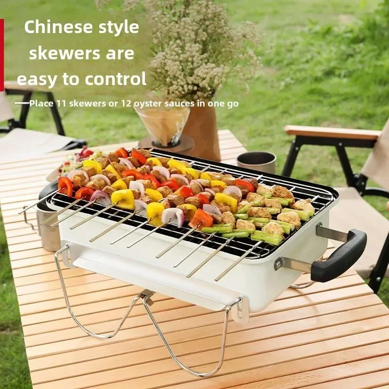 Charcoal Grill, Outdoor, Oven, Portable, Household,  Camping Picnic, Patio, Barbecue, Folding