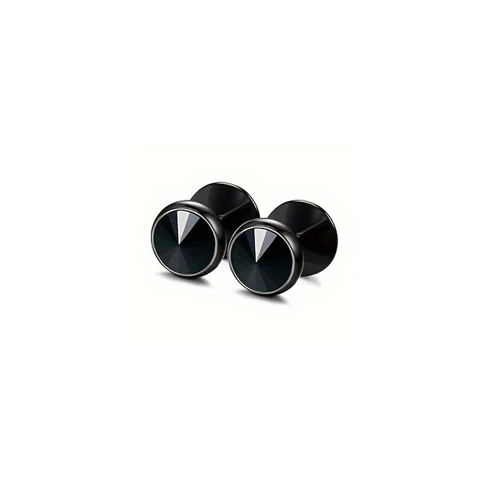 Men's Hypoallergenic Zirconia Stud Earrings, Gift Set
