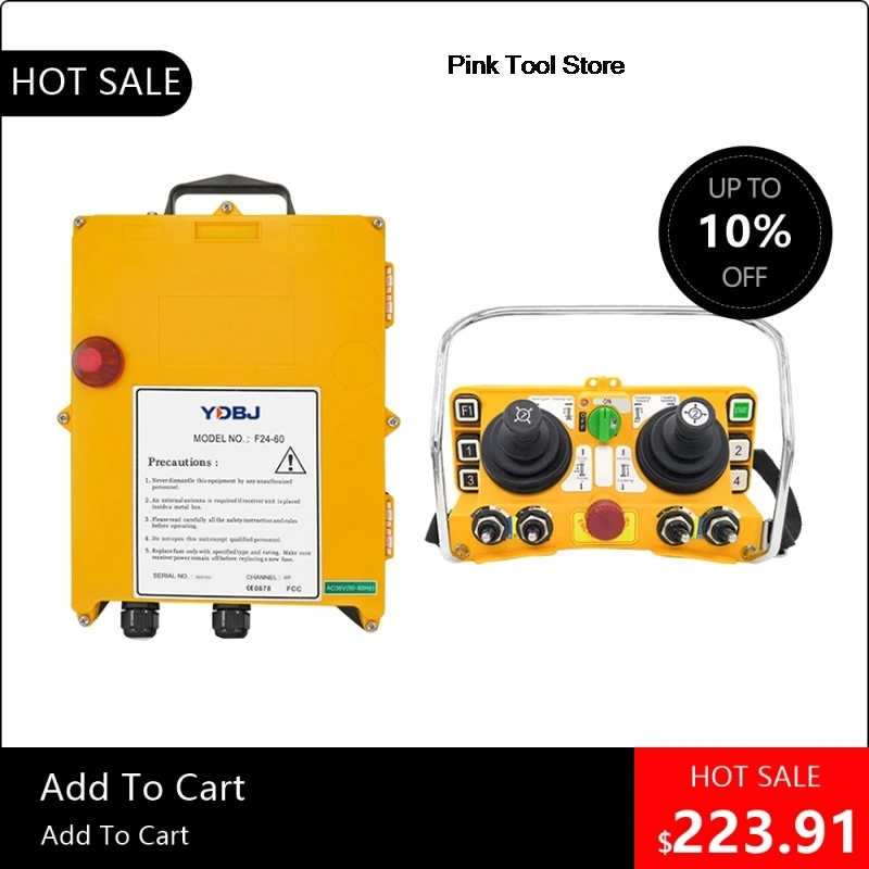 

1855 Exclusive price Original Wireless Industrial Remote Controller Electric Hoist 1 Transmitter + 1 Receiver F24 93