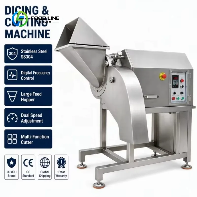 Customized Full Auto Industrial Frozen Meat Cube Cutting Machine Beef Pork Dicing Machine Meat Processing Meat Cutting Machine