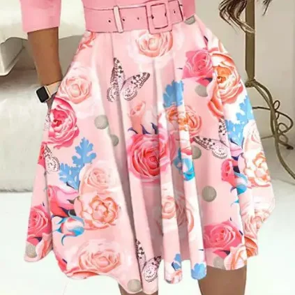 Vestido ajustado para mujer, ropa de calle, otoño e invierno, elegante, con cremallera, medio con pretina, vestidos estampados de manga larga Y2k