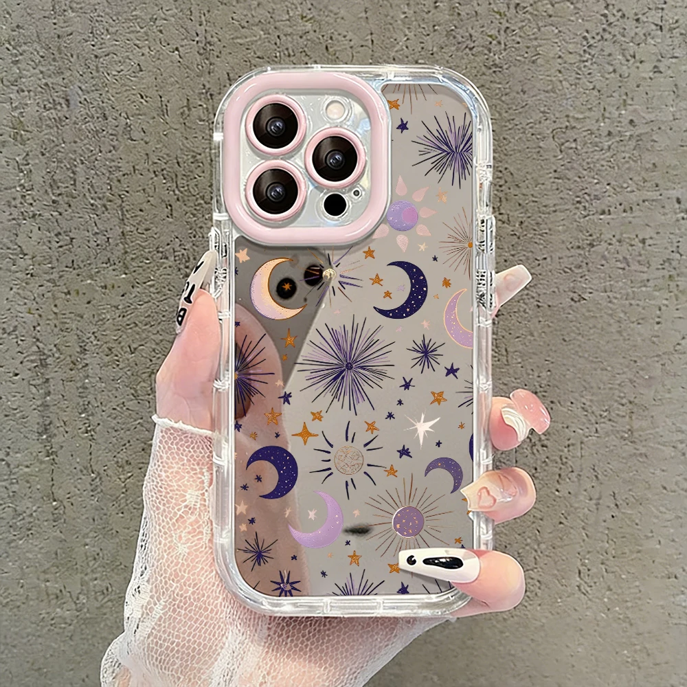 Stilvolle Handyhülle mit Blitzsymbol, Luftkissen und Spiegel für iPhone 16 15 14 13 Pro Max 17 12 11 Pro XR XS MAX 7 8 Plus INS Cover – Detail 7