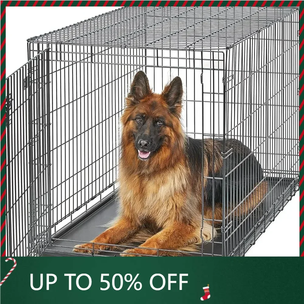 

Floor Protecting Feet Dog House for Dogs Leak-Proof Pan | 48L X 30W X 33H Inches Pet XL Dog Breed Freight Free Kennel Supplies