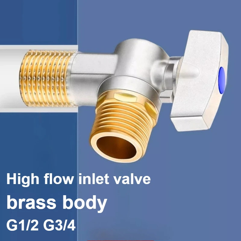 

Brass Ball Valve Angle Valve One In Two Out High Flow Manifold Switch For Gas Water Heater Extended Dual Outlet