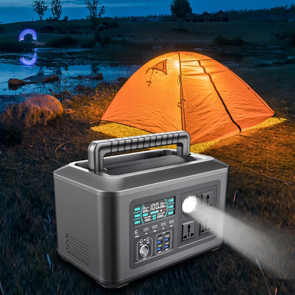 LiFePO4 1024Wh lcapacity portable outdoor power mobile power station optional solar panel charging Suitable for outdoor camping