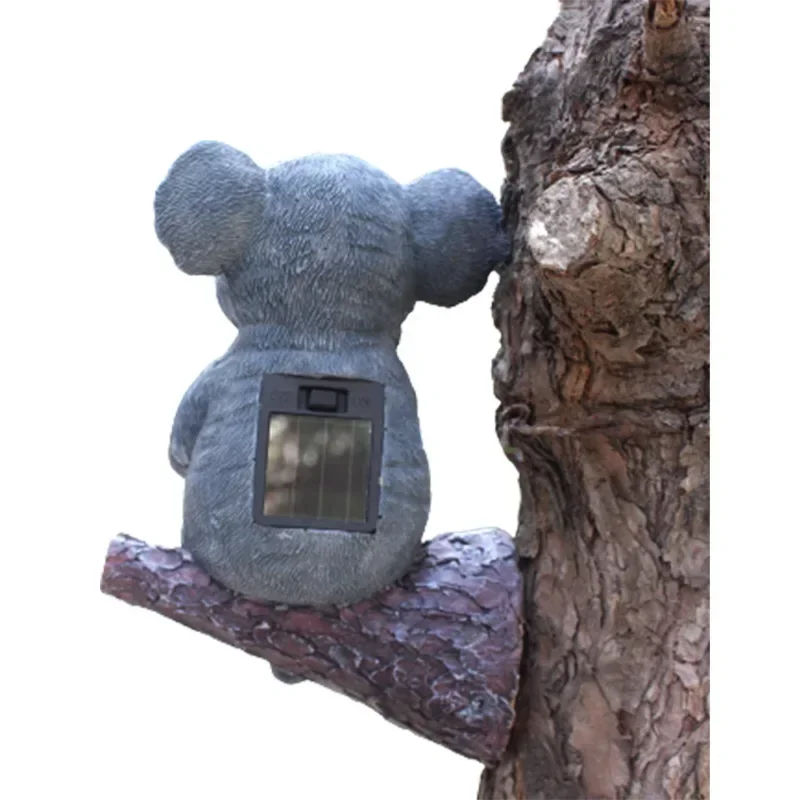 Cartoon courtyard outdoor koala solar lamp pendant creative resin simulation animal tree hanging garden landscape ornaments