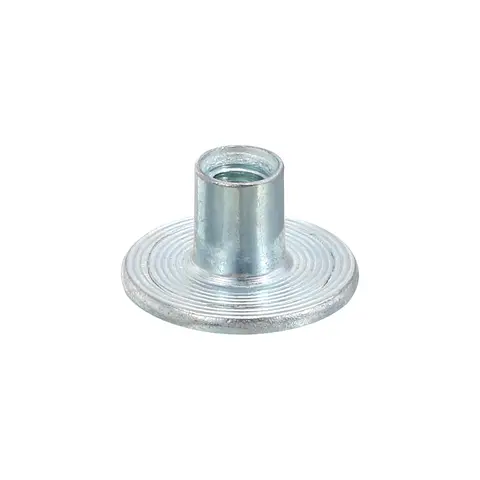 12/24Pcs M4 M5 M6 M8 M10 Carbon Steel Tee Nut Round Base T-nut 8-15mm Height Through Hole Flange Insert Female Thread Plate Nuts