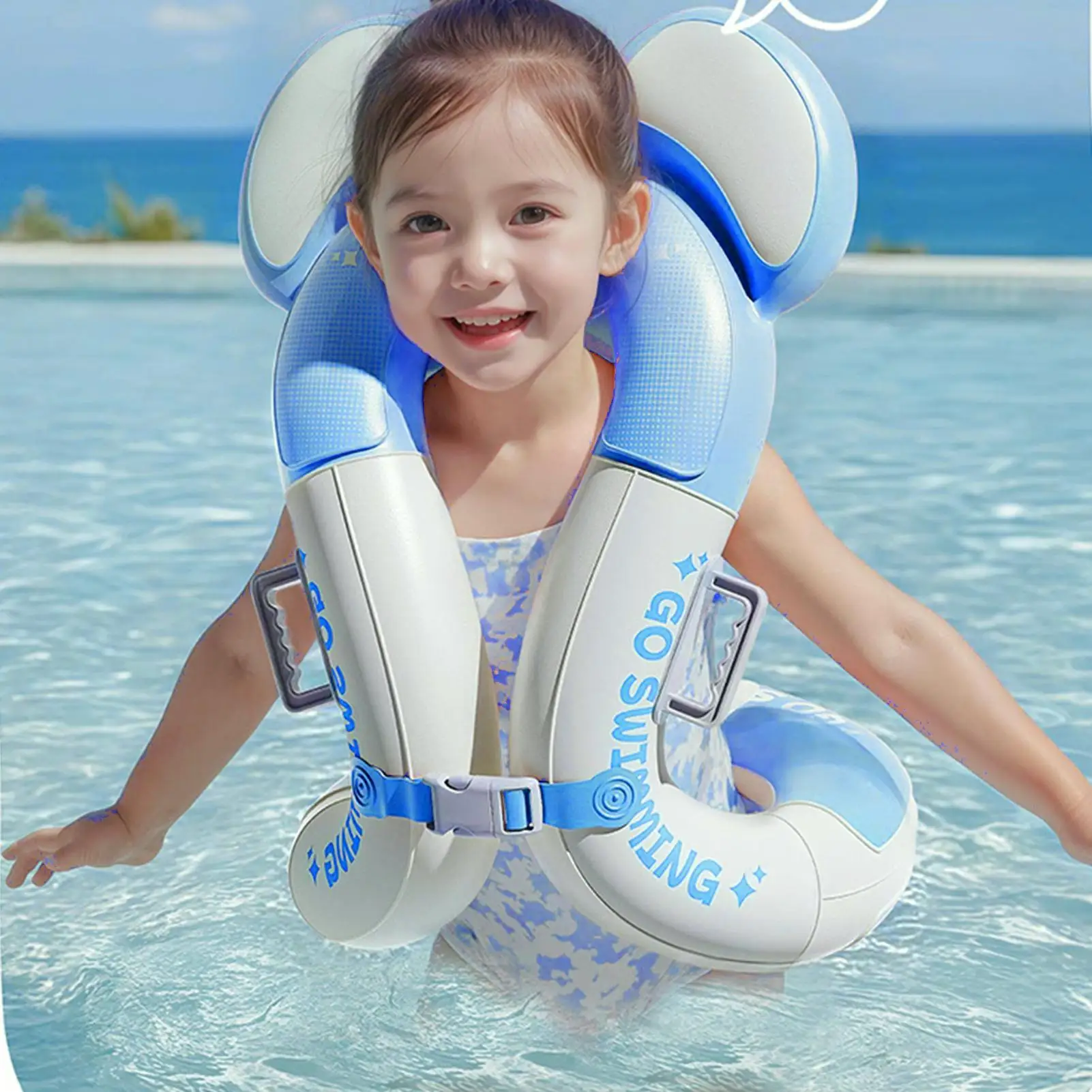 

Swim Trainer For Kids Pool Arm Floaties Inflatable Life Vest With Adjustable Safety Buckle For Child 3-15 Years Youth Baby