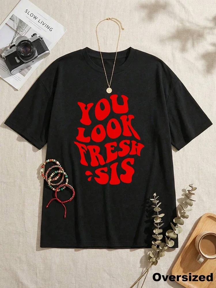 Hot Sales Womens T-shirt Printed Cotton Casual O-Neck Short Sleeve Outdoor Sports Jogging Woman Clothing Summer Comfortable Tees