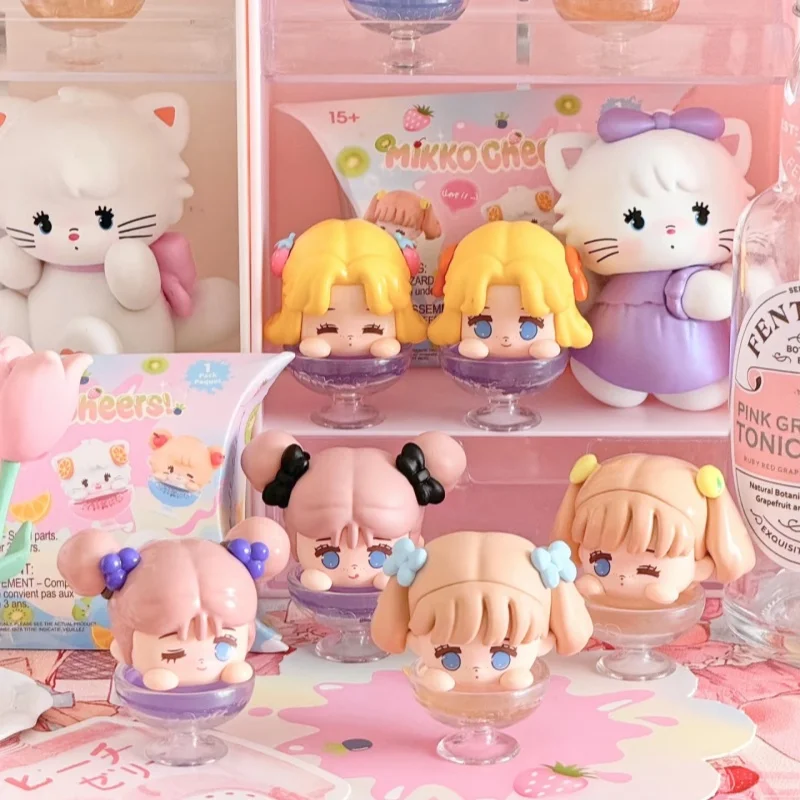 

Mikko Cheers Series Mini Blind Box Trendy Adorable Figure Collectible Figurines Cute Toy Display Figure Room Decoration Kid Gift