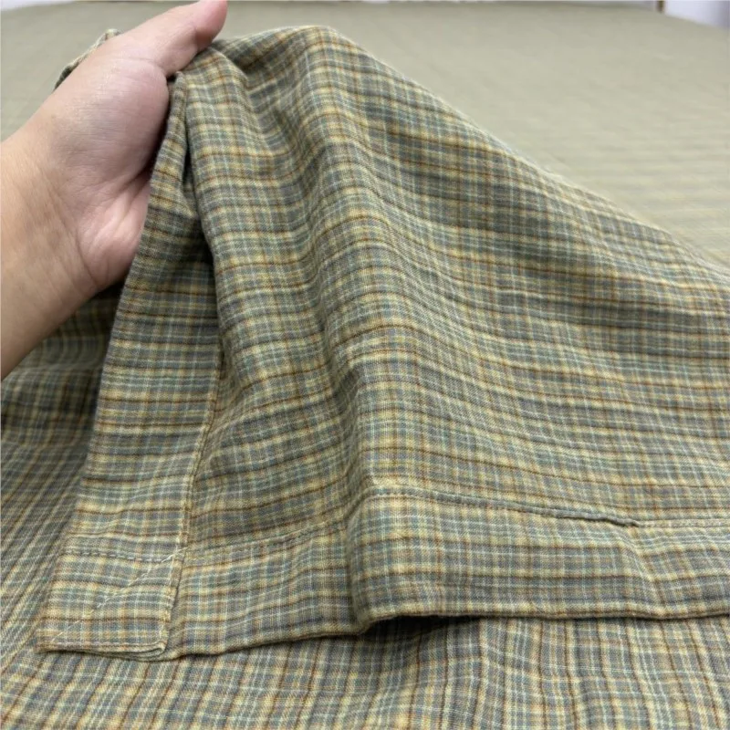 Handmade Cotton Yarn Dyed Colorful Double-layer Yarn Bed Sheet Soft Comfortable Breathable Single Home Dormitory Bed Sheet ZI466
