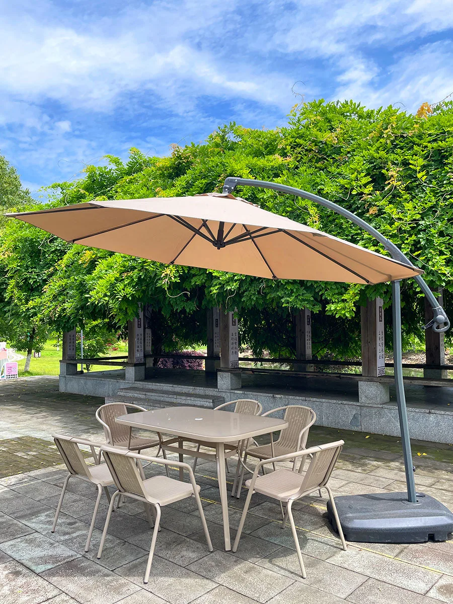 Outdoor table and chair three-piece set, outdoor open air yard garden garden table and chair combination