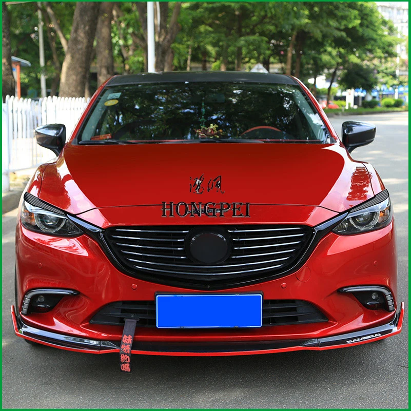 Accesorios de coche para Mazda 6 2016 2017 Atenza, cubierta decorativa de cejas, embellecedor de faros, párpados, piezas de vehículos automáticos