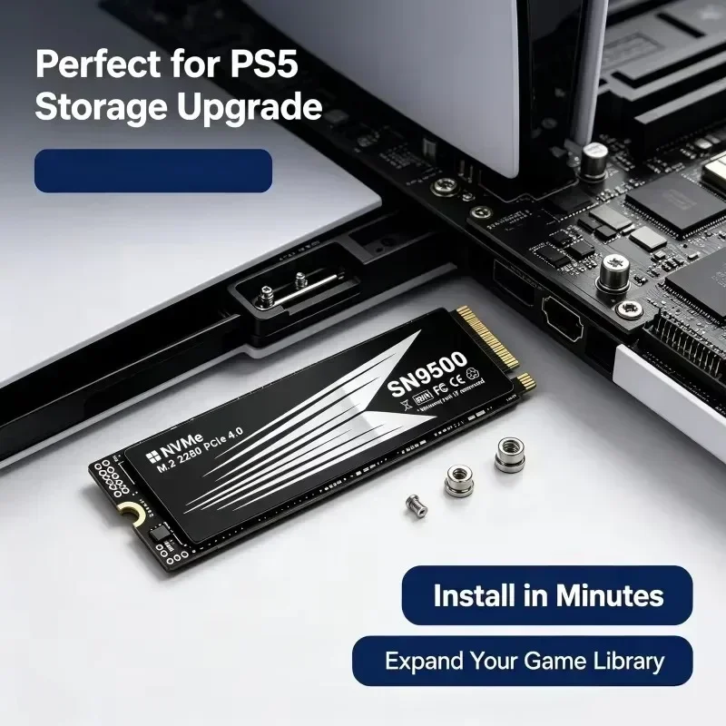 Gaming Drive SN9500 M.2 NVMe Internal SSD PCIe 4.0 High Speed Solid State Drive Works for PS5 Laptop PC Hard Disk