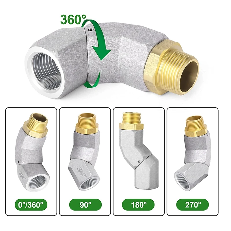 Fuel Hose Swivel 360 Rotating Connector For Fuel Nozzle Multi Plane Fuel Plane Swivel 3/4 Inch