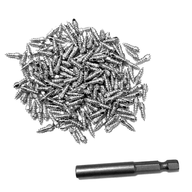 400PCS 4X12mm Wheel Lugs Snow Screw Tire Studs Anti Skid Falling Spikes For Car Motorcycle Bicycle