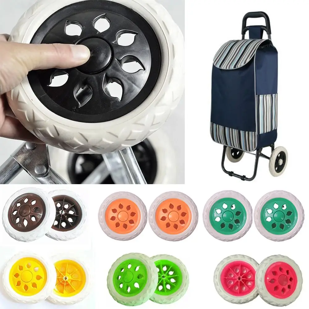 2Pcs Shopping Cart Wheels Trolley Caster Replacement 6.3 Inch Dia Rubber Foaming Travelling Trolley Caster Tire Wheel