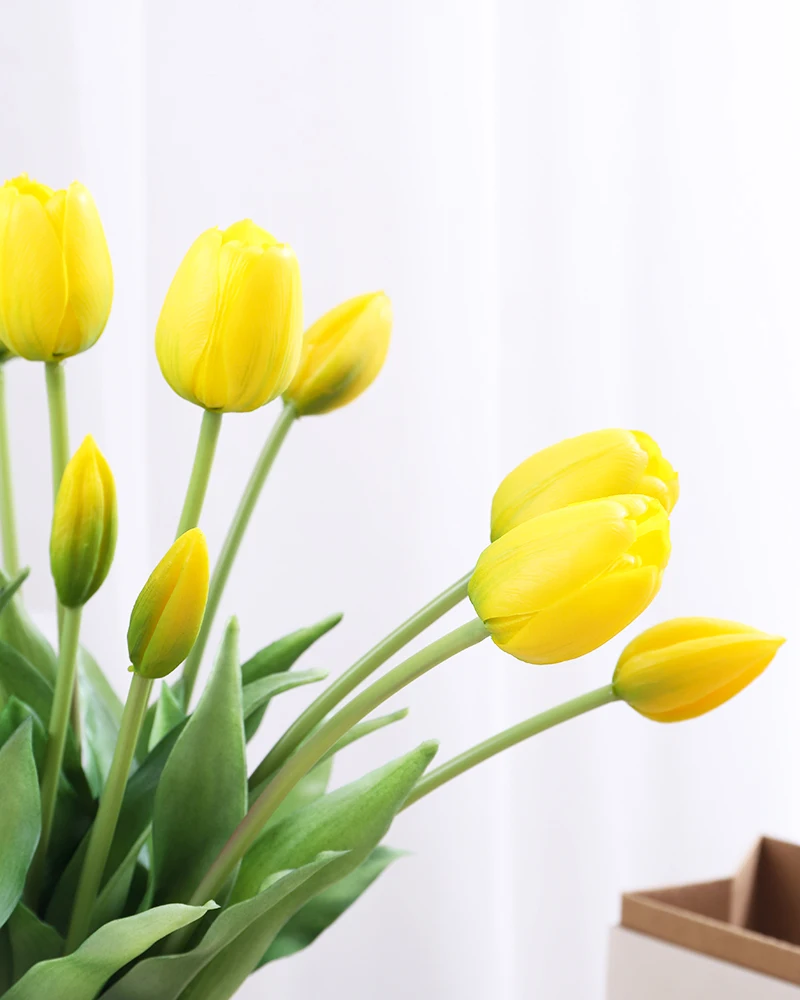 5 stücke Künstliche Tulpen Blumen Real Touch Rosa Hohe Qualität Luxus Silikon Gefälschte Blume Hause Zimmer Hochzeit Dekoration Braut Bouqu