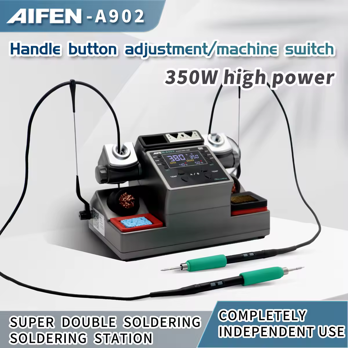 Aipen a902 תחנת הלחמה c115 c210 c210 c245 כפול תחנה ריתוך תחנת עבודה עבור תא-טלפון pcb ic תיקון כלי הלחמה תיקון כלי