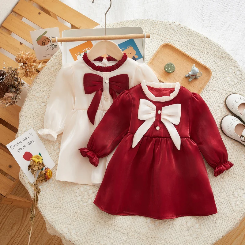 

Girls' Dress Autumn New Children's Dress One-Year-Old Formal Dress Elegant Princess Style Dress Baby Girl Clothing