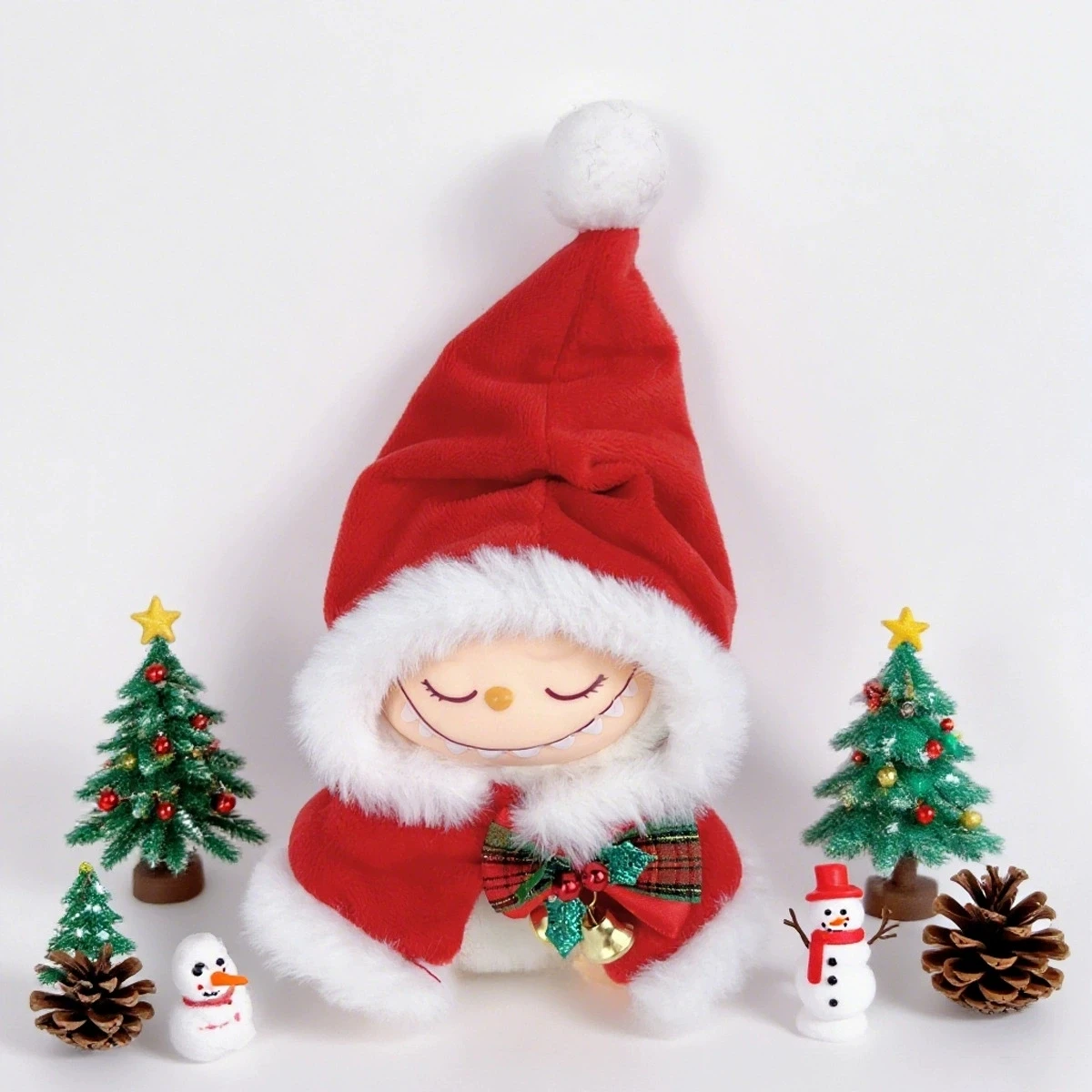 Vêtements de poupées de 17cm pour accessoires Labubu, vêtements de poupée pour fête assise, accessoires de série Halloween, chapeau et vêtements de citrouille