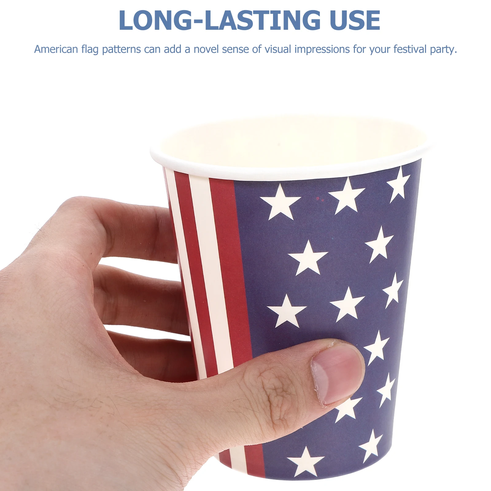 

24 Pcs Paper Cups for Party American Flag Disposable Cups Independence Day Supplies Tableware Home Celebrations