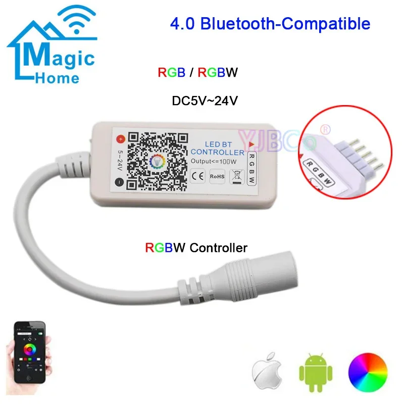 

Bluetooth Wireless WiFi Remote Single color/RGBW/RGB /24 Keys RGB 1or 2 Out Port /IR Remote RGB/RGBW LED Controller