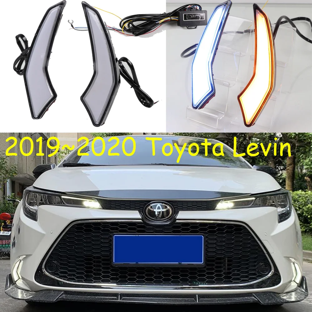 

1set Bumper headlight for Toyota Levin daytime light altis 2019~2020y car accessories LED DRL headlamp for Levin fog light