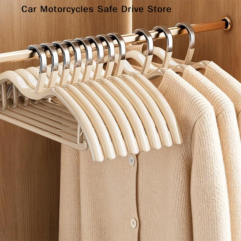 【M】5Pcs Short Neck Clothes Hanger For Home Use No Trace Anti Slip Thickened Durable Clothes Drying Hanger Space Save