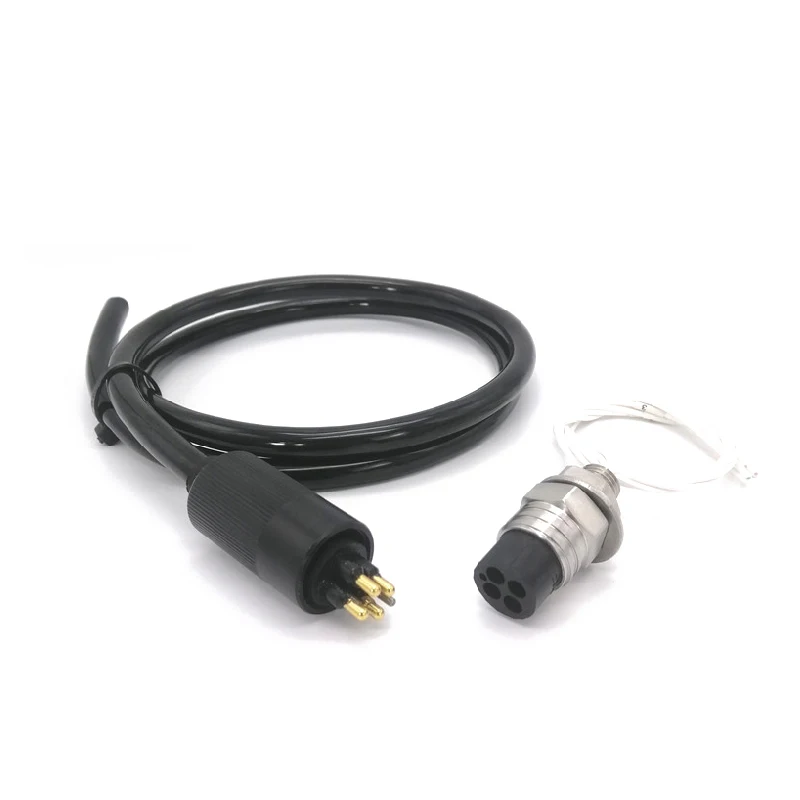 IP69K Waterproof Marine Cable Connector 4Pin 10A Subsea Electrical Wet Pluggable Subconn Seacon Underwater Connector f