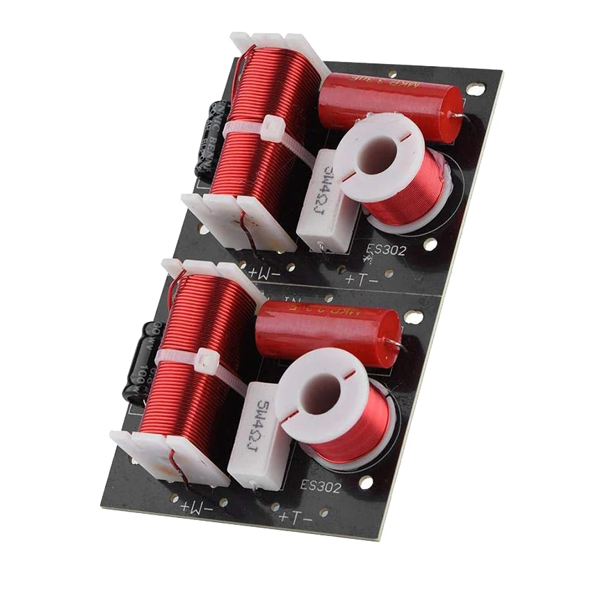 AT12 2Pcs 400W Speaker Frequency Divider 2 Way 2 Unit Hi-Fi Soundshelf Crossover Filters Woofer And Tweeter