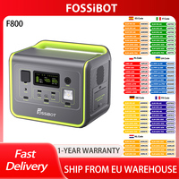 FOSSiBOT F800 Portable Power Station, 512Wh LiFePO4 Solar Generator, 800W AC Output, 200W Max Solar Input, 8 Outlets