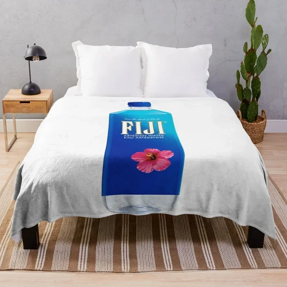 FIJI Water Bottle Throw Blanket Luxury St Tourist Bed covers Moving Blankets