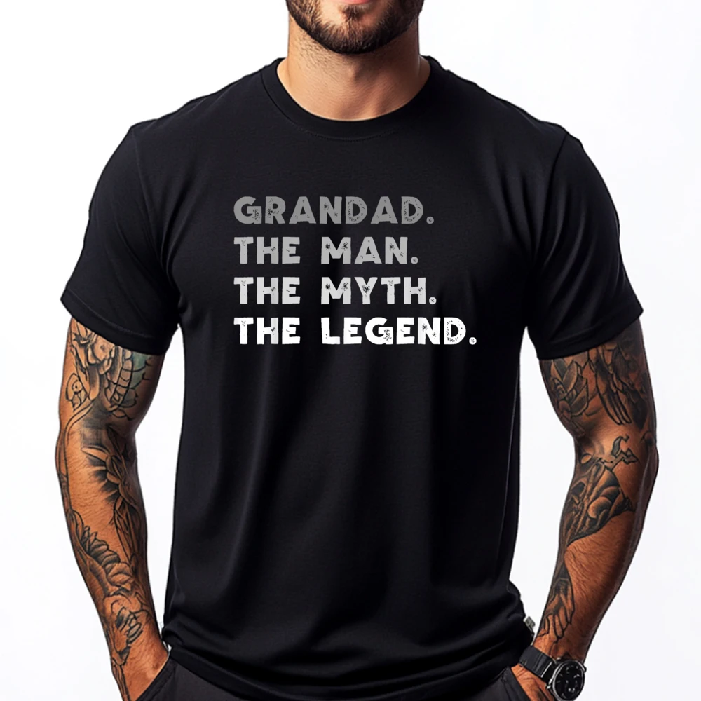 

Grandad The Man The Myth The Legend Cool Grandad Clothing Male Anime T Shirts Graphic Tee Original Mens T-Shirts Creative
