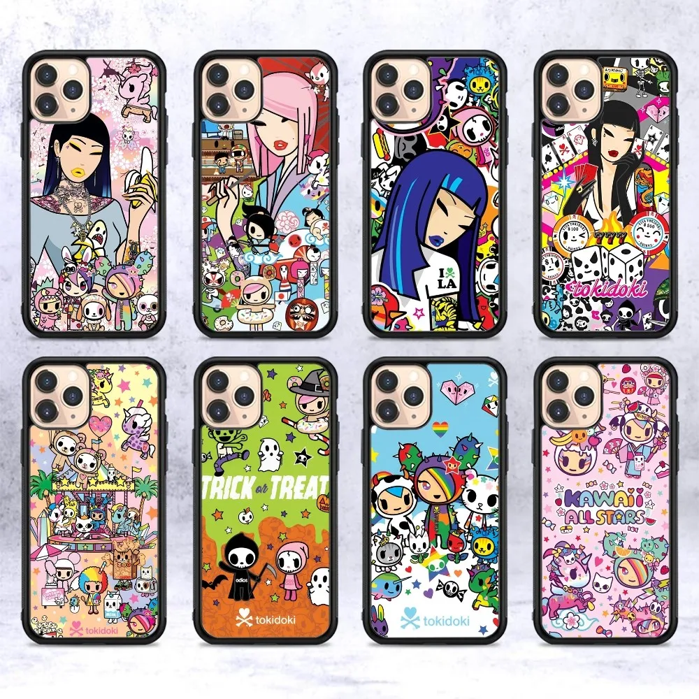 

Japan Tokidoki Phone Case Silicone PC+TPU For For IPhone 11 12 13 14 15 16 Plus Pro Max Cover