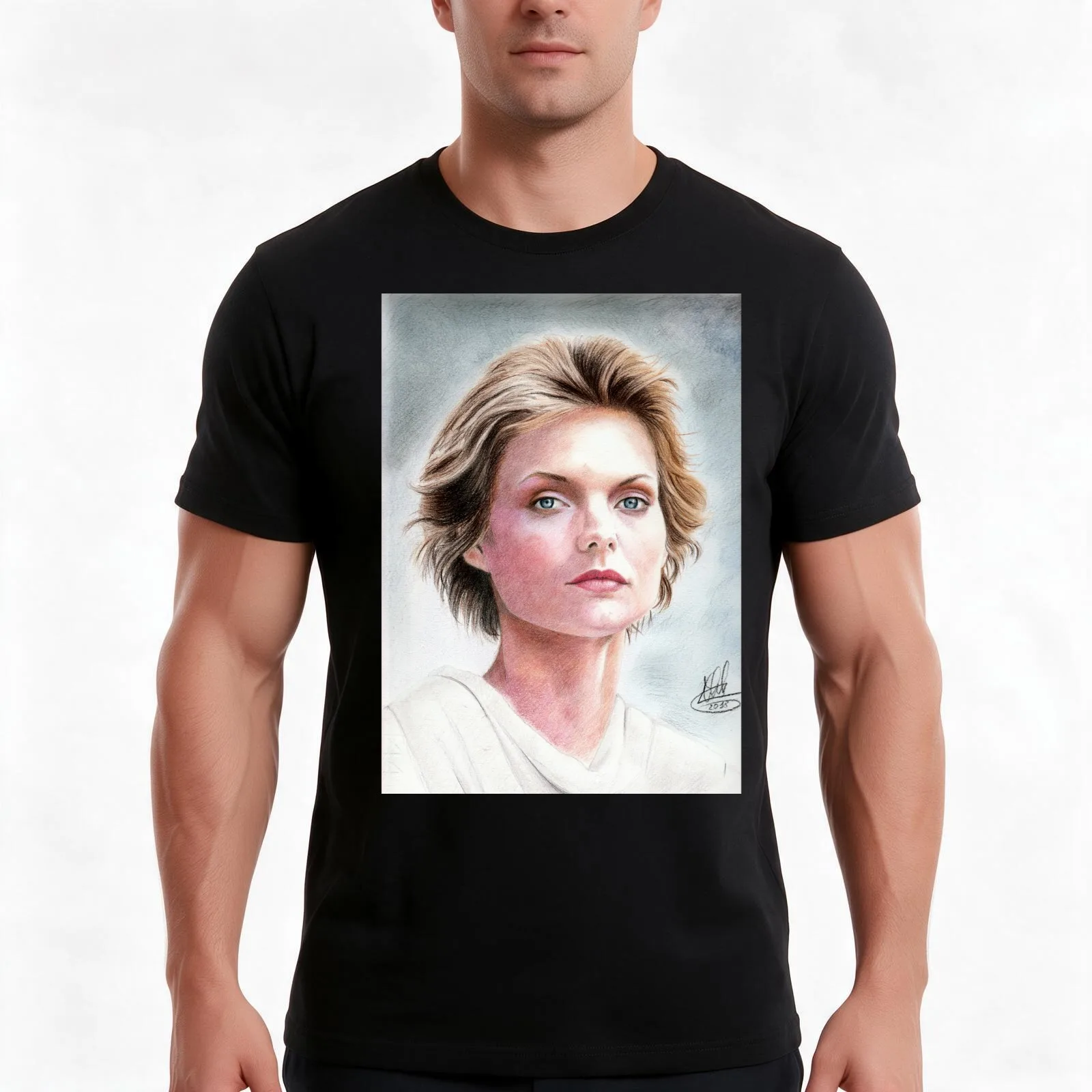Michelle Pfeiffer as Isabeau D'Anjou T-Shirt Summer Casual Cotton Tee Oversized Streetwear Tops Vintage Graphic Print