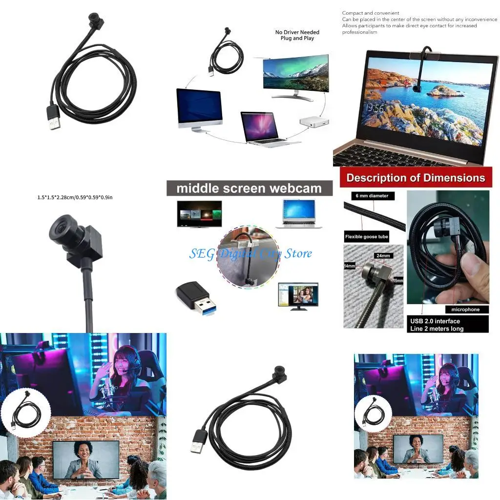 

U75B Modifiable Metal Hose Webcam 2MP Resolution USB Outlet And Play Denial Chauffeurs Required