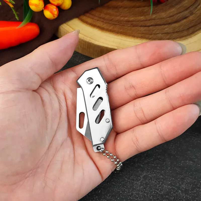 Mini Knife Folding Blade Kitchen Knives Cleaver Meat Fish Fruit Vegetable Knife Chef Slicing Boning Utility BBQ Cooking Knife