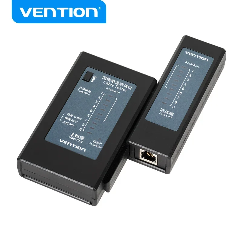 Тестер сетевого Ethernet-кабеля Vention для LAN RJ45 Cat5e Cat6 Cat6a Cat7 UTP/экранированного кабеля и патч-корд RJ11 RJ12, инструмент для тестирования
