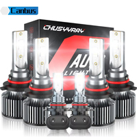 6x Canbus 9005/6 9145 LED Headlight High/Low Beam+Fog Lamp Bulb For Toyota Corolla 2005-2008 12-24V 6500K 100000LM 1:1 Same Size