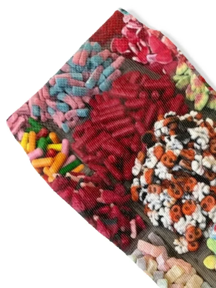 Kleurrijke Candy Store Sokken verwarmde op maat gemaakte golfsokken Heren Dames