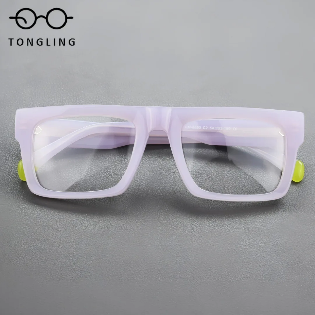 2026 Top-Notch Men Fashion Handcrafted High-Quality Acetate Glasses Retro Unique Trendy Women Fashion Commuting Eyeglass Frame