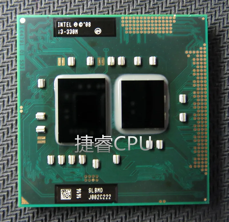 Intel core i3-330M i3 330m slbmd slbvt 2.1 ghz usado processador cpu de núcleo duplo 3m 35w soquete g1/rpga988a