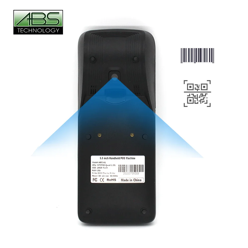 ATV&UTVHot Selling Portable Handheld Touchscreen Android 8.1 POS Terminal 58mm Printer NFC Wi-Fi Bluetooth USB Connectivity 2GB