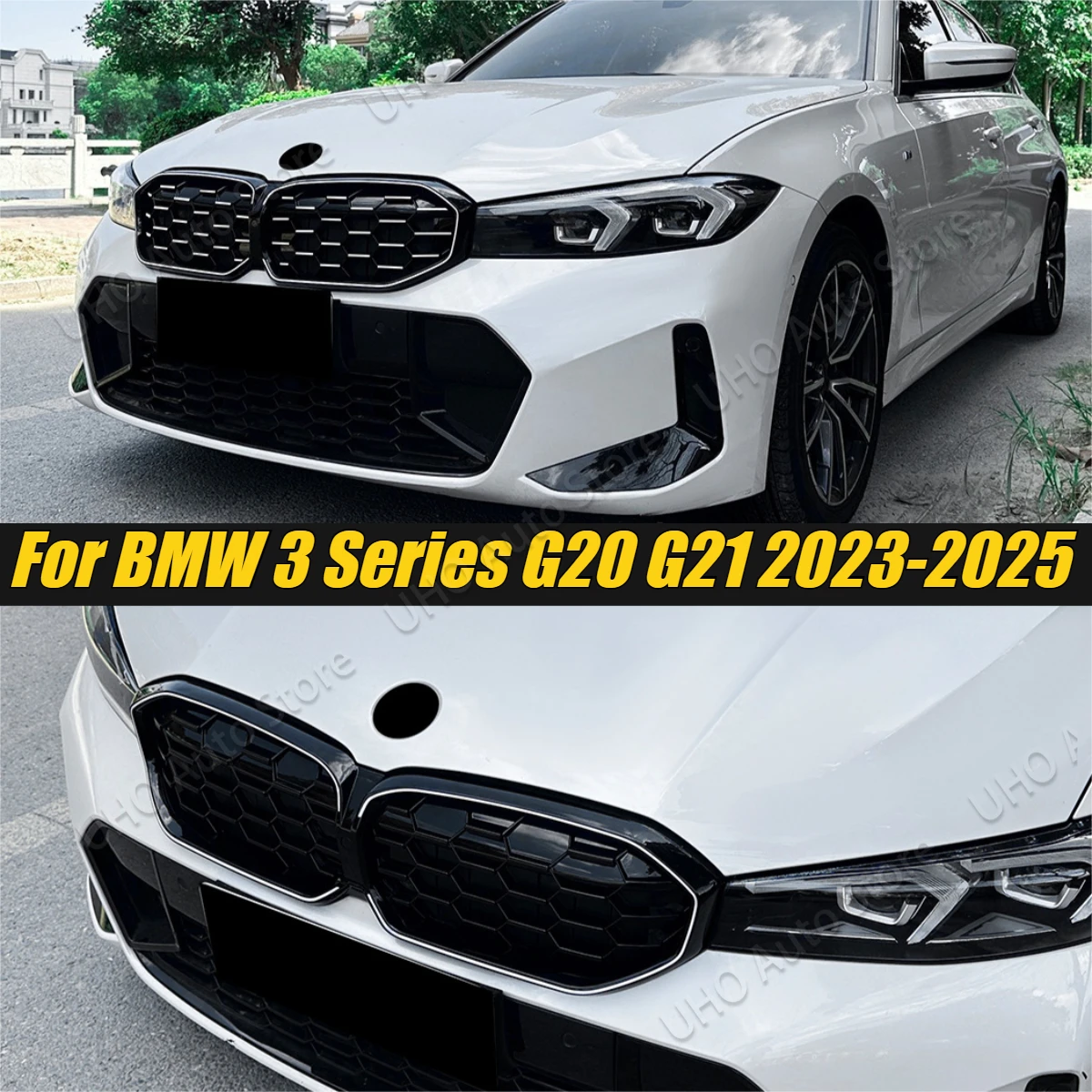 Светодиодная решетка для почек для BMW 3 серии G20 G21 G28, передняя гоночная решетка, аксессуары 320i 325i 330i 2023 2024 2025, комплекты кузова