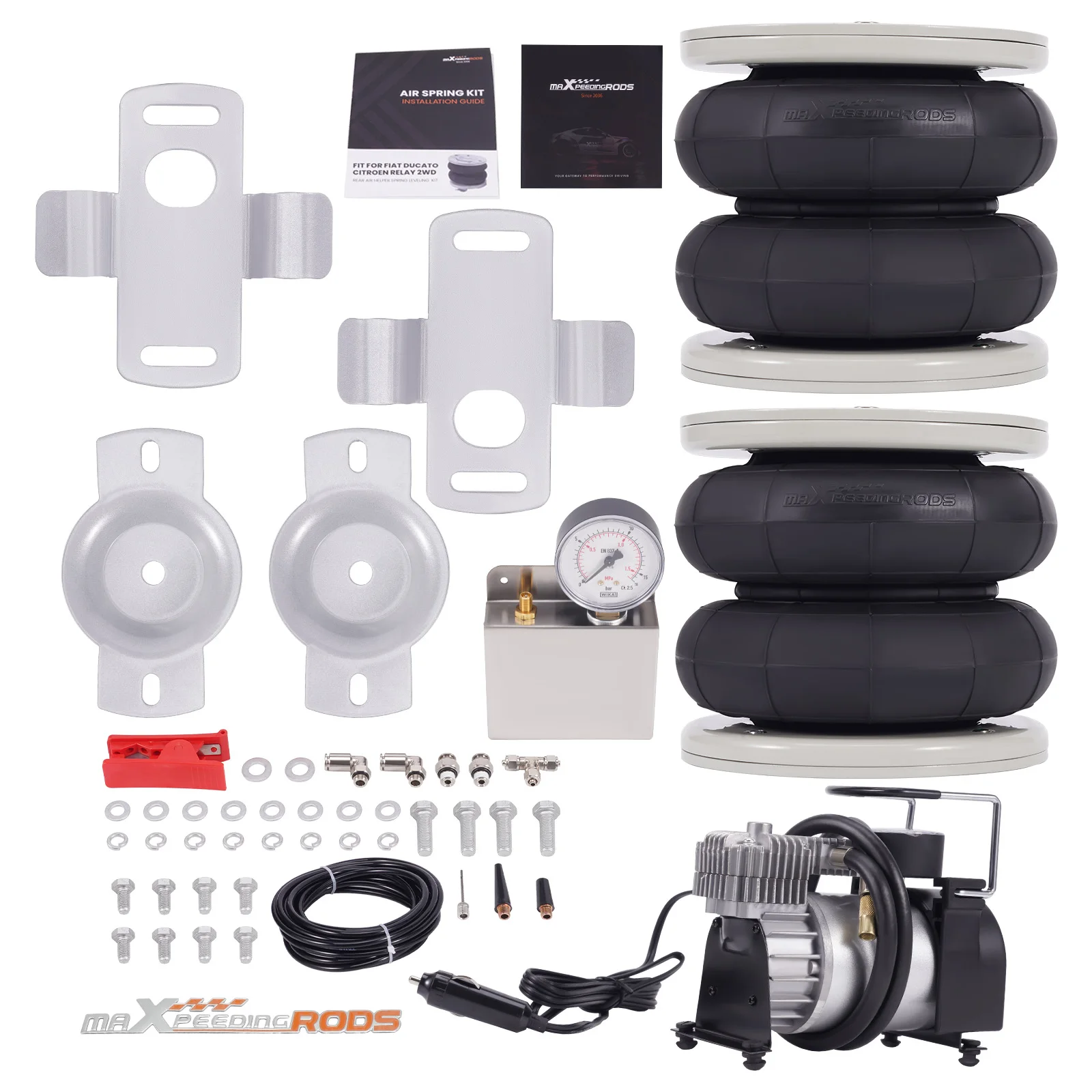 Air Suspension Kit For Fiat Ducato Citroën Relay Peugeot Boxer 1994-2024 4000kg 썸네일 2