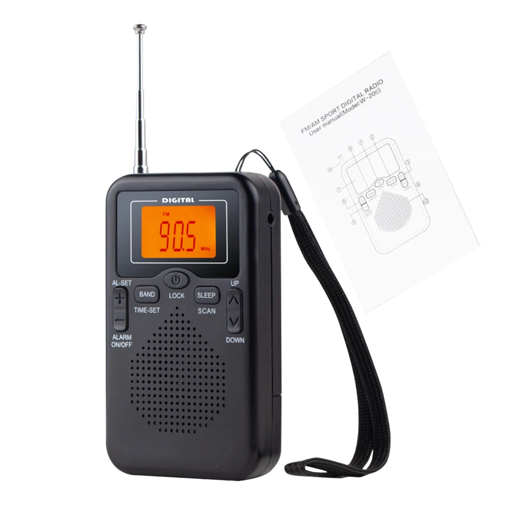 

Portable FM AM Radio Easy Adjustment Pocket Radio Longest Lasting Retro Speaker Radio For Elder Home Running