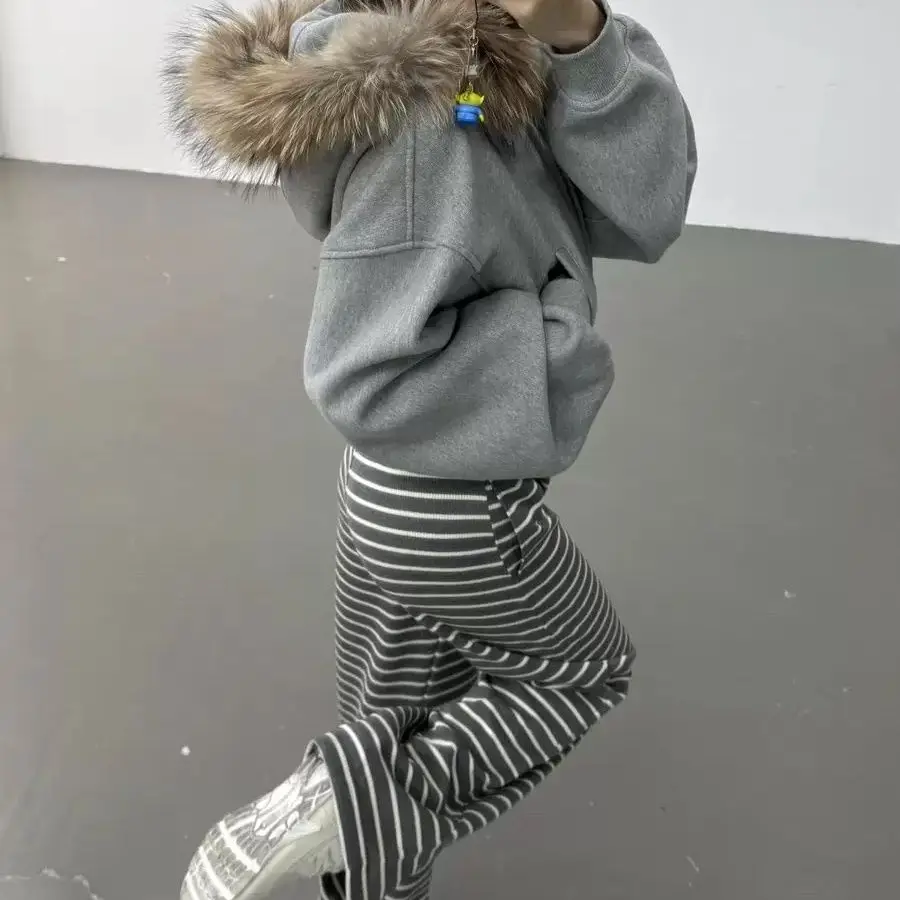 

Onalippa 2025 New Fur Collar Flower Grey Short Zipper American Fashion Slim Fit Fleece Autumn Winter Hoodie Jacket Women